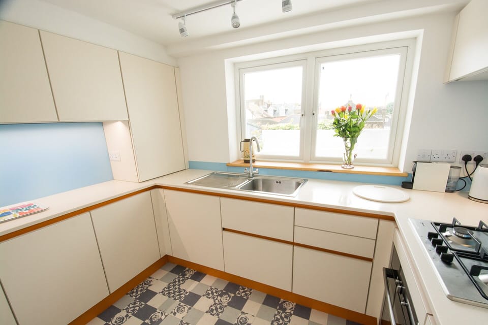 kitchen looks over roof