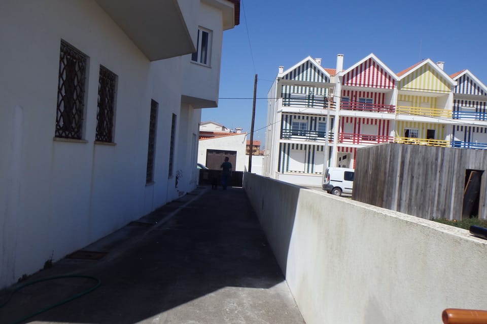This area is famous for its striped houses - these are just across the road