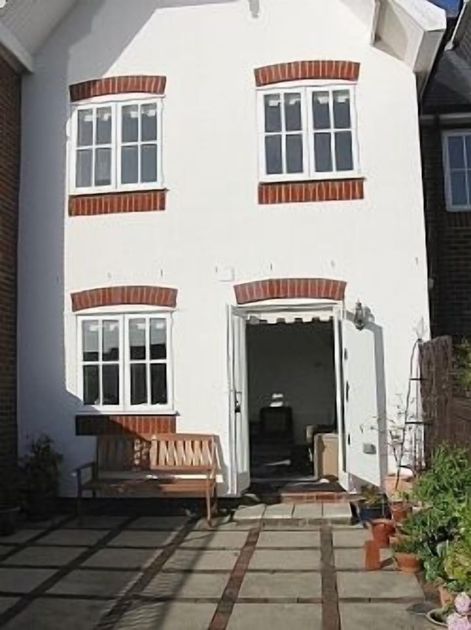 view back to the house