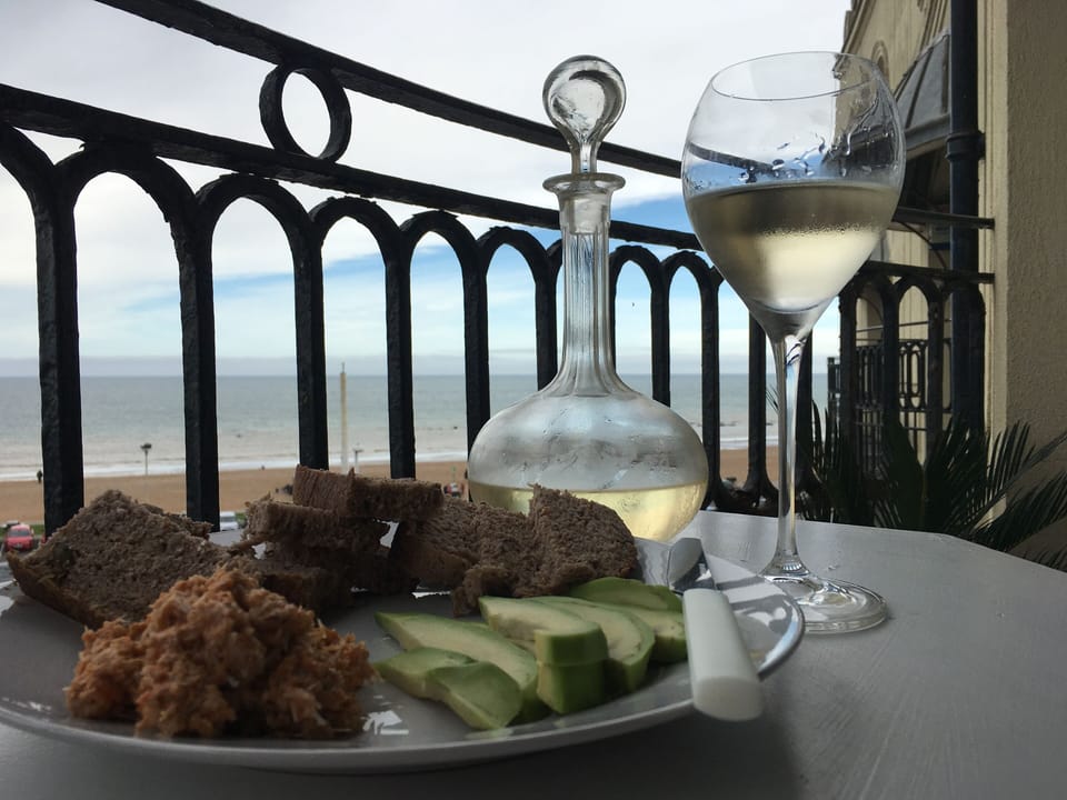 Lunch mon the balcony, perfect place to people watch or enjoy the view