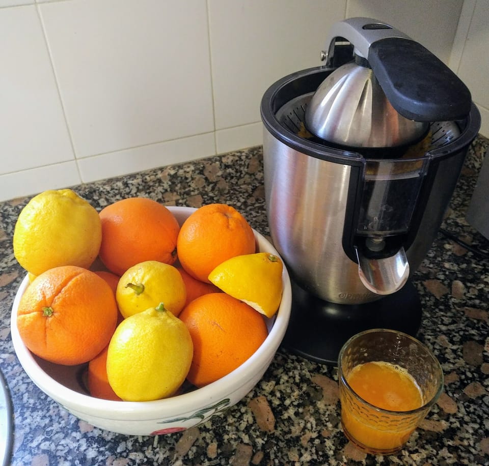 Breakfast juice. Sevilla Oranges