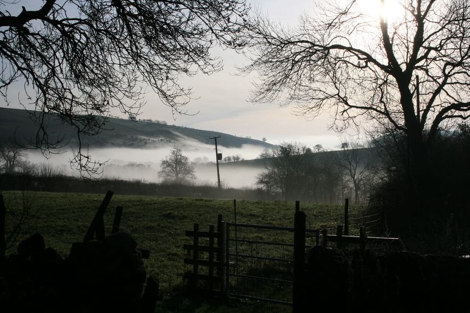 view over the Manifold Valley from the cottage