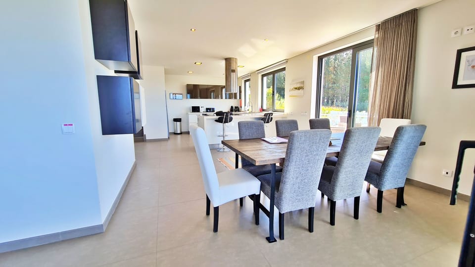 Very large kitchen and dining area