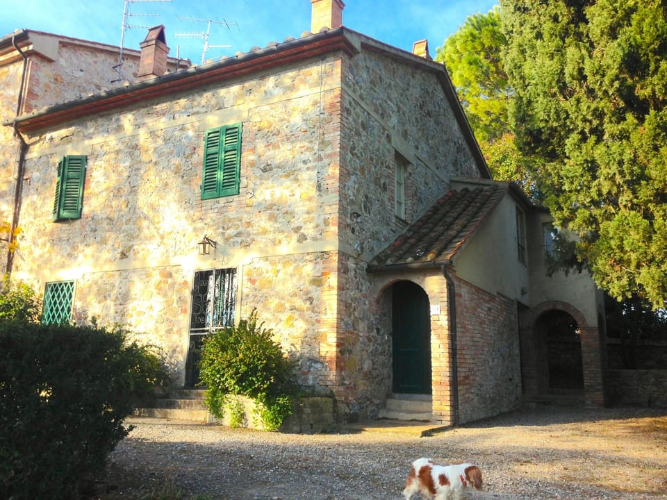 The cottage from the front with the private entrance on the right