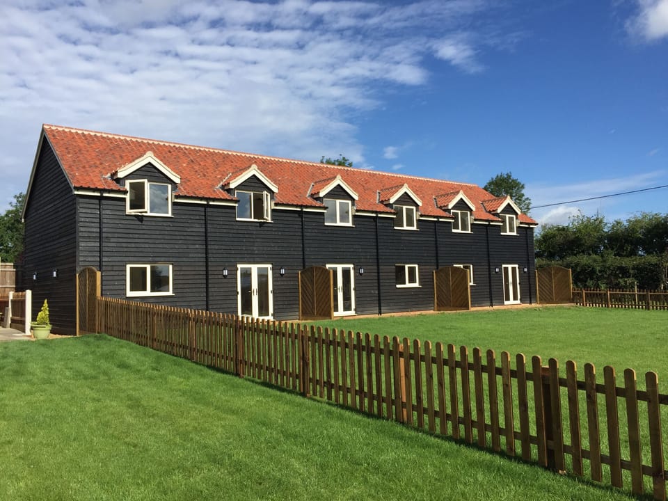 Holiday cottages at Fieldings, Nightingale in the middle. 