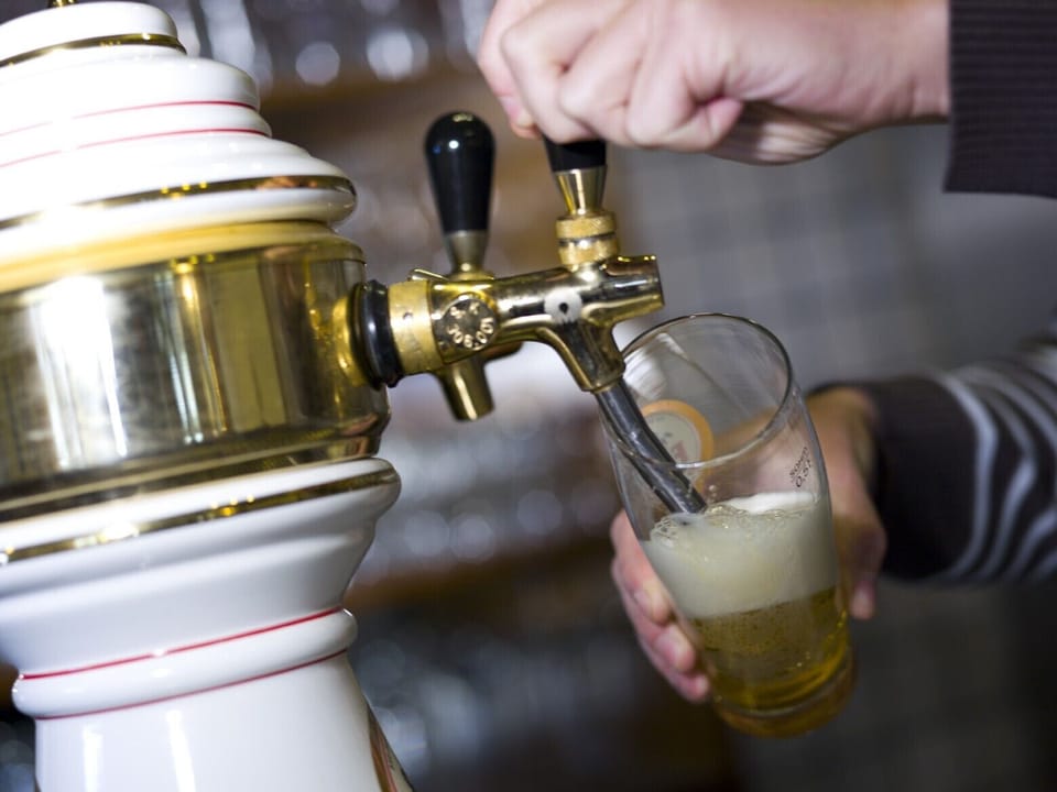 Try the bavarian beer out of a barrel