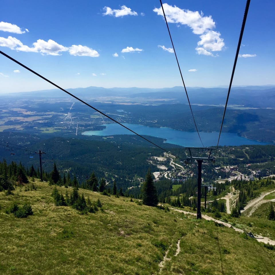 View of Whitefish Lake from the top of Whitefish Mtn. 