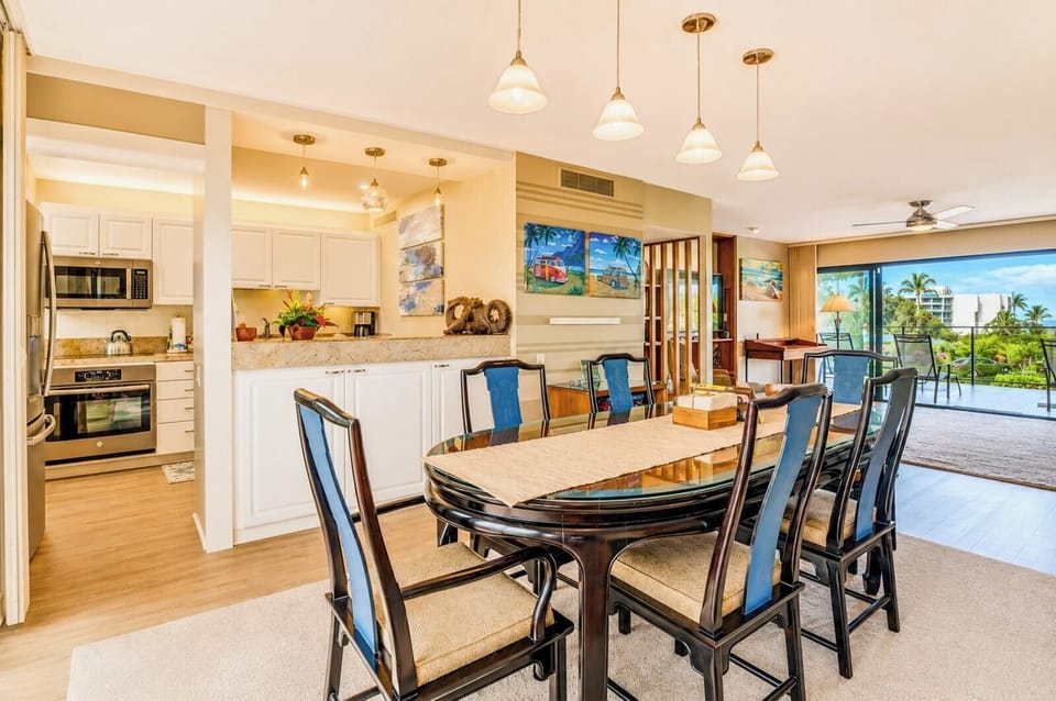 Enjoy meals together in the open dining space.