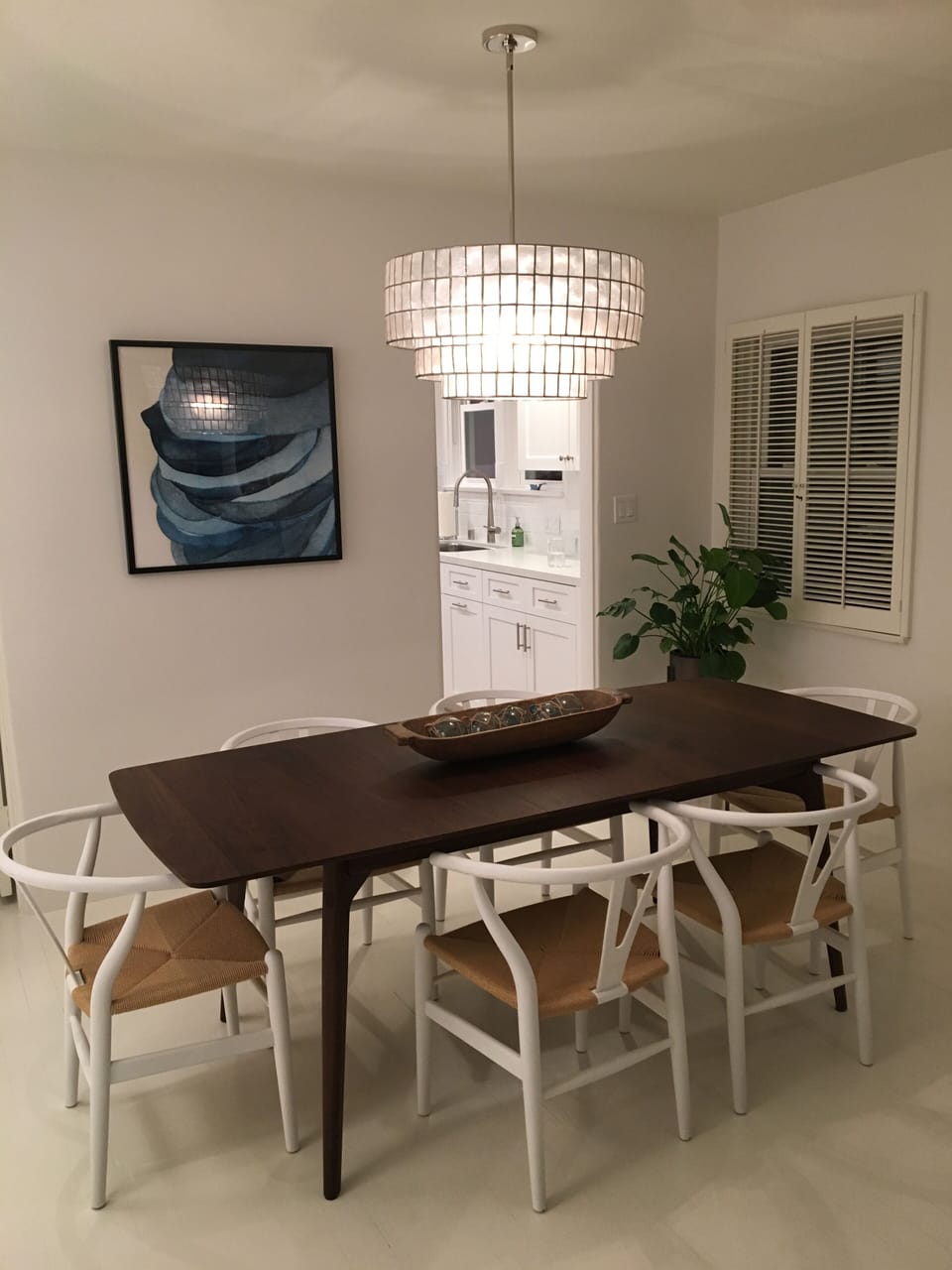 Dining room sits 6 people. It's a perfect spot for holiday family gatherings.