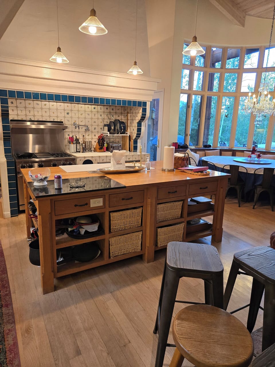 Kitchen island with extra sink