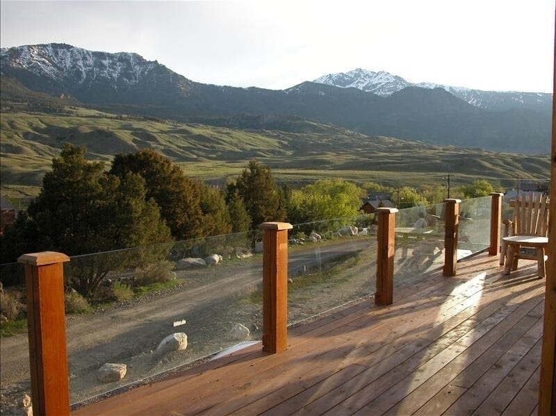 View into Yellowstone from deck