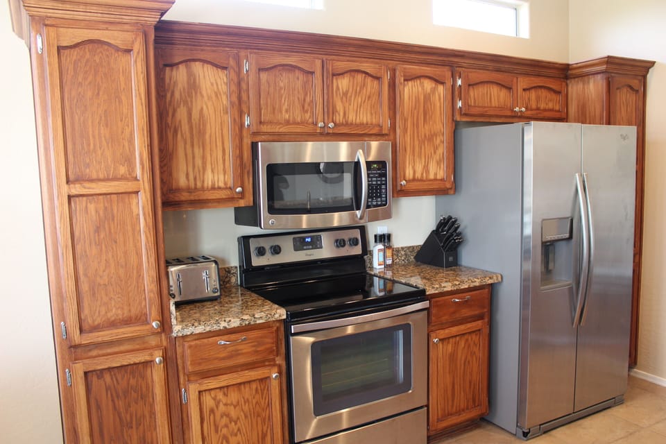 Small appliances and cutlery is all new - plus a Blentec blender for smoothies!