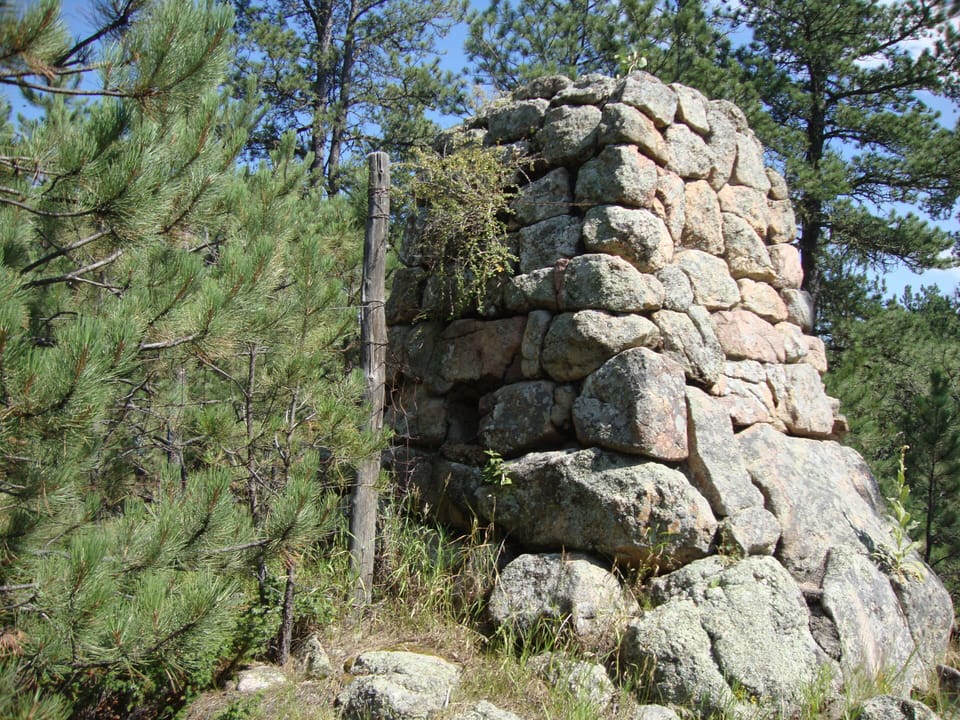 Original gateway to Custer State Park, on little used trail near Hunter's Cabin