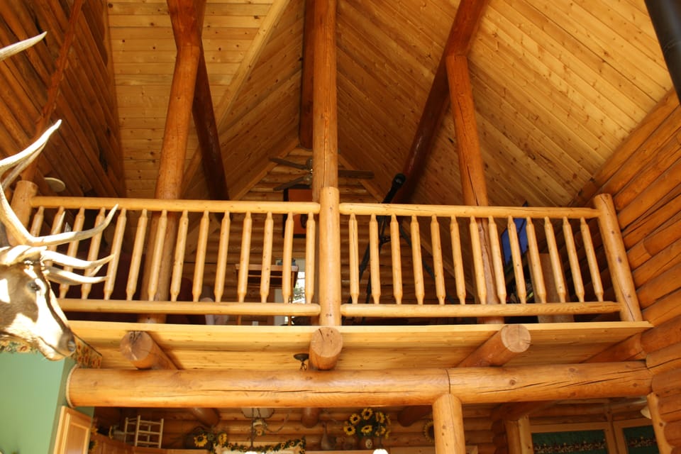View of loft from living room