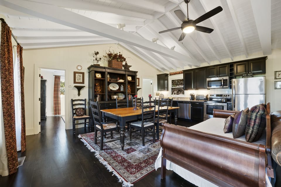 Dining room and kitchen area