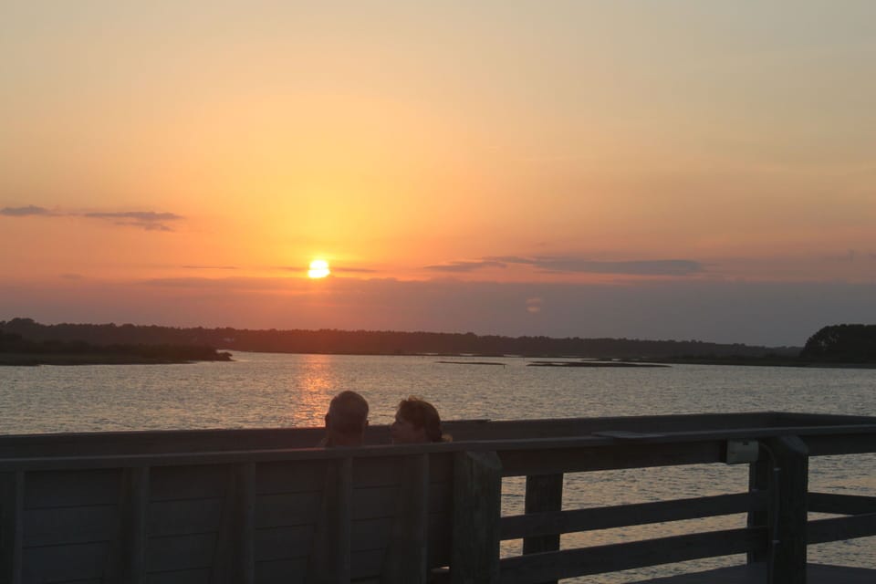 view from pier - sunset over intracoastal