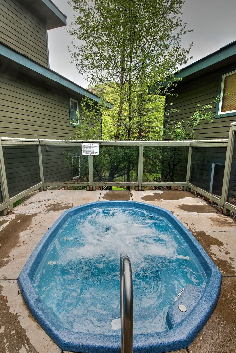 8 person common hot tub.  Our unit is  just adjacent on the right. 