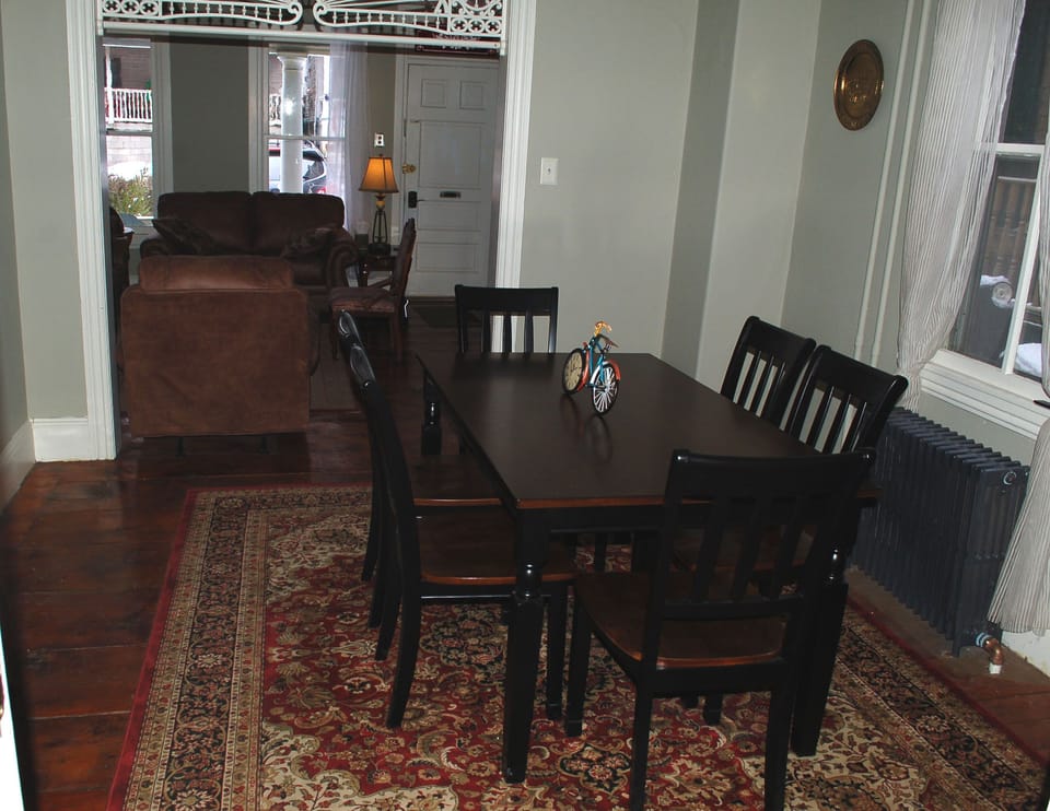 Dining room looking into living room
