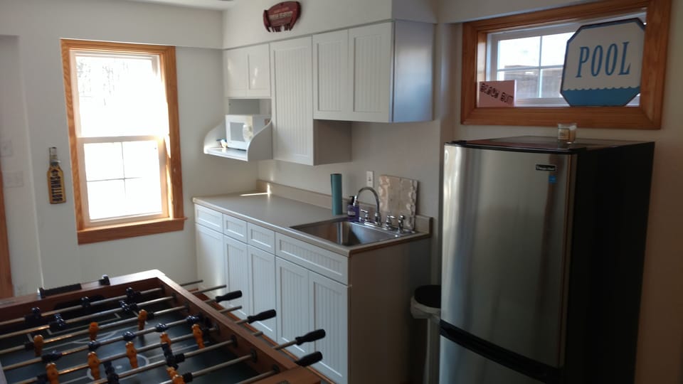 Lowe Level Kitchenette. Just inside the door to the pool.