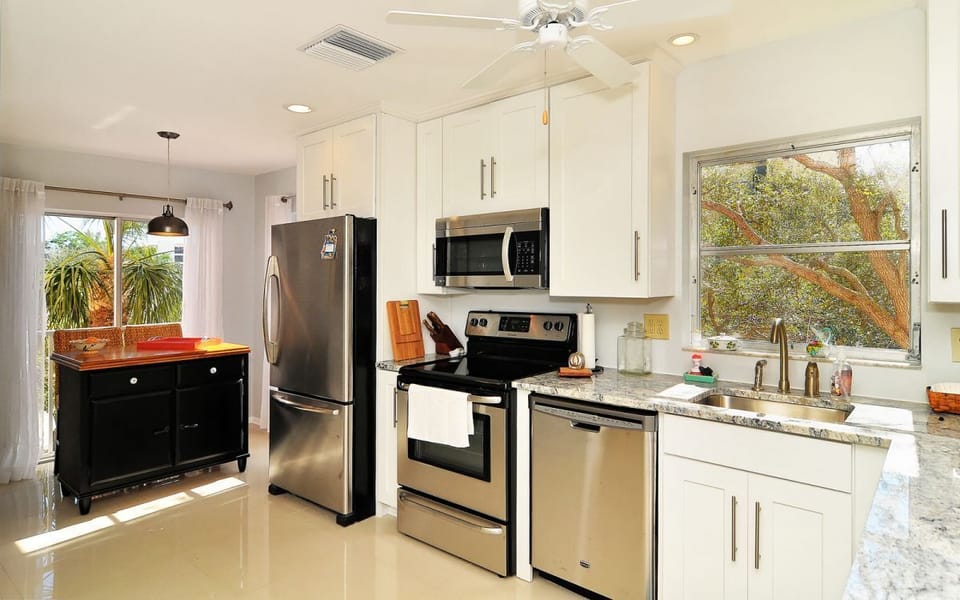 Enjoy our fully remodeled, well- equipped kitchen. 
