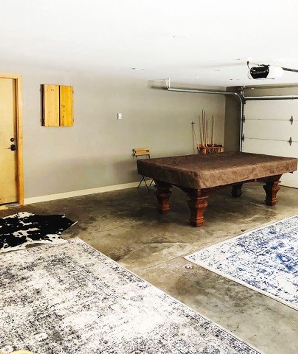 Pool table / dart board / games in Lower Game space