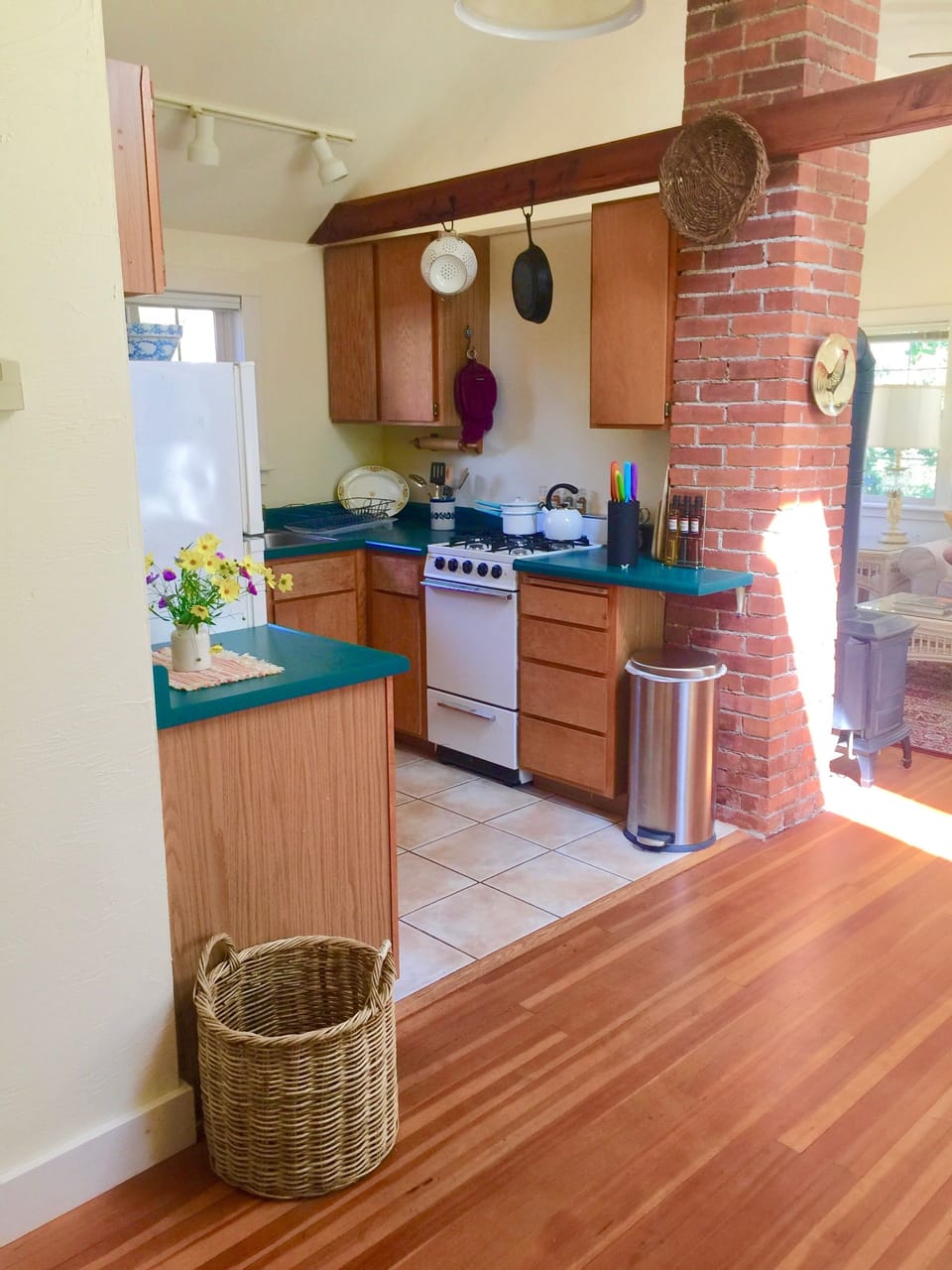 View of kitchen from entry.