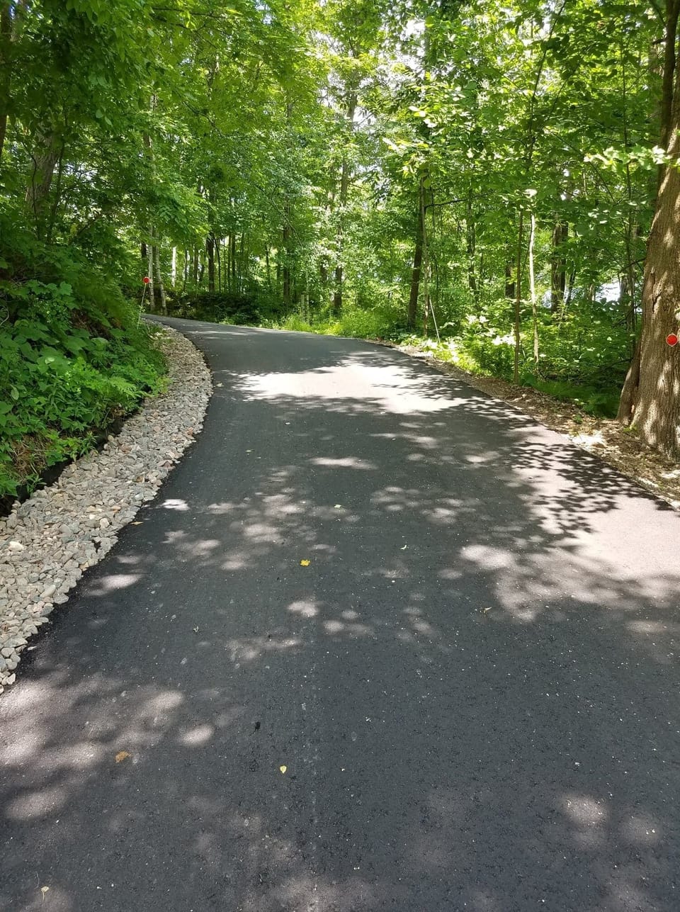 Paved drive leading to the house.