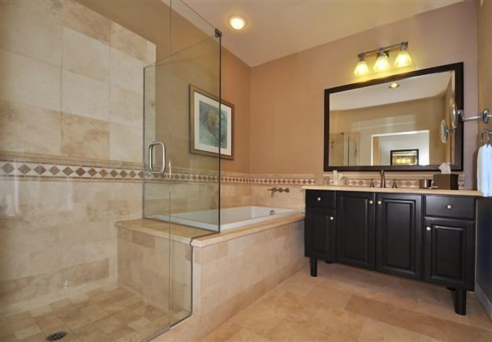 Luxury Stone Baths and Walkin Showers in All 3 Guest Bedrooms