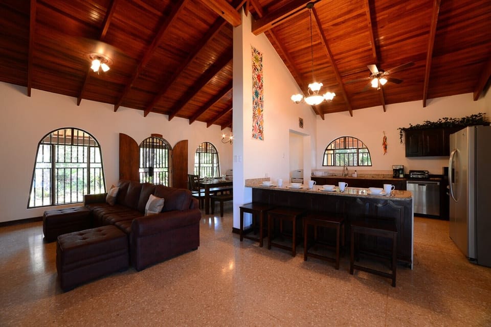 Kitchen and TV area in main house