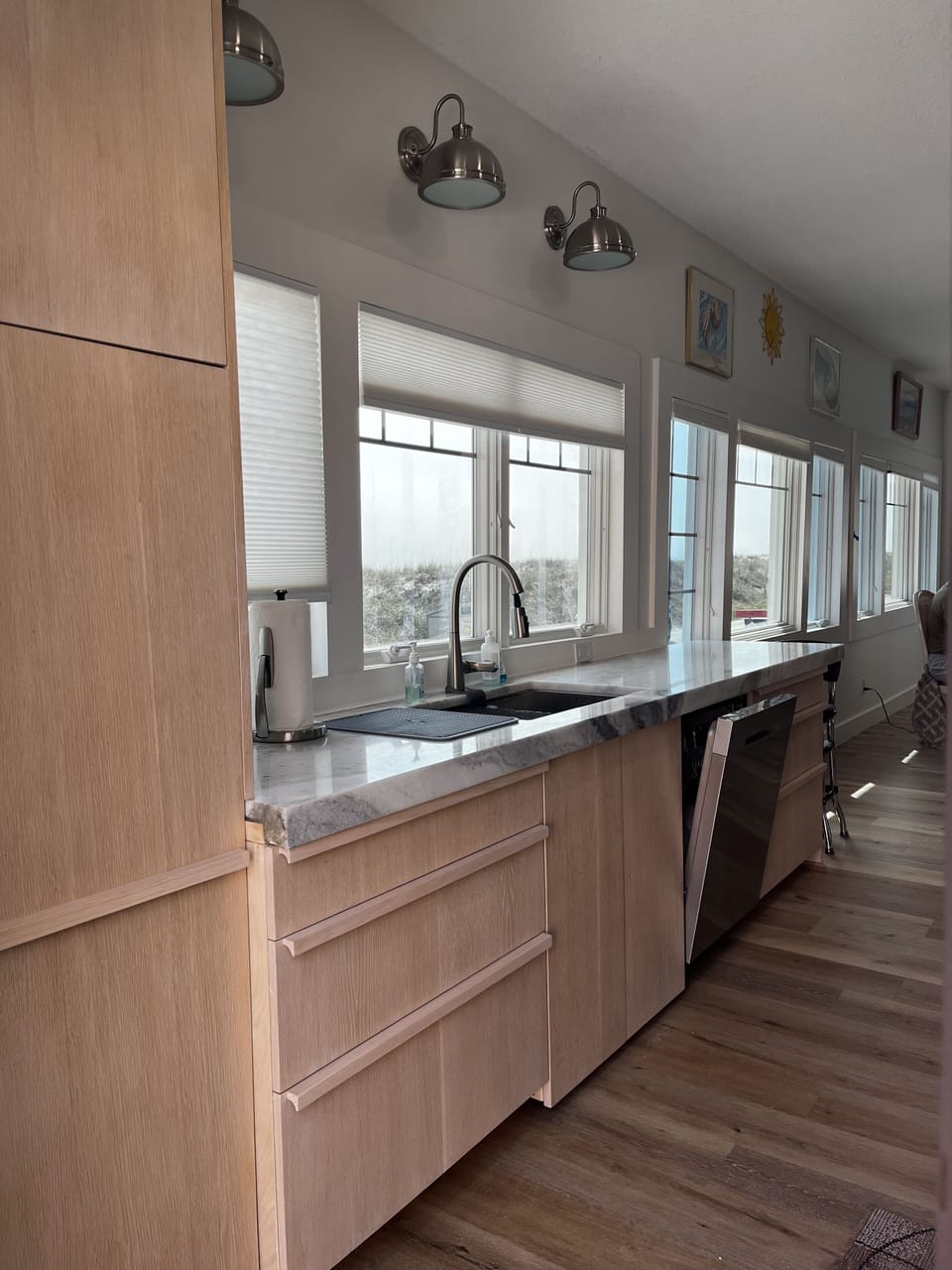 Kitchen view from deck door.