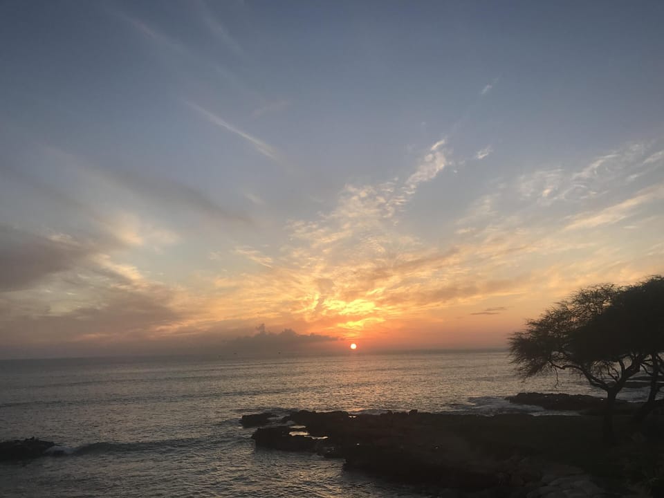 Watch glorious sunsets every night from the living room