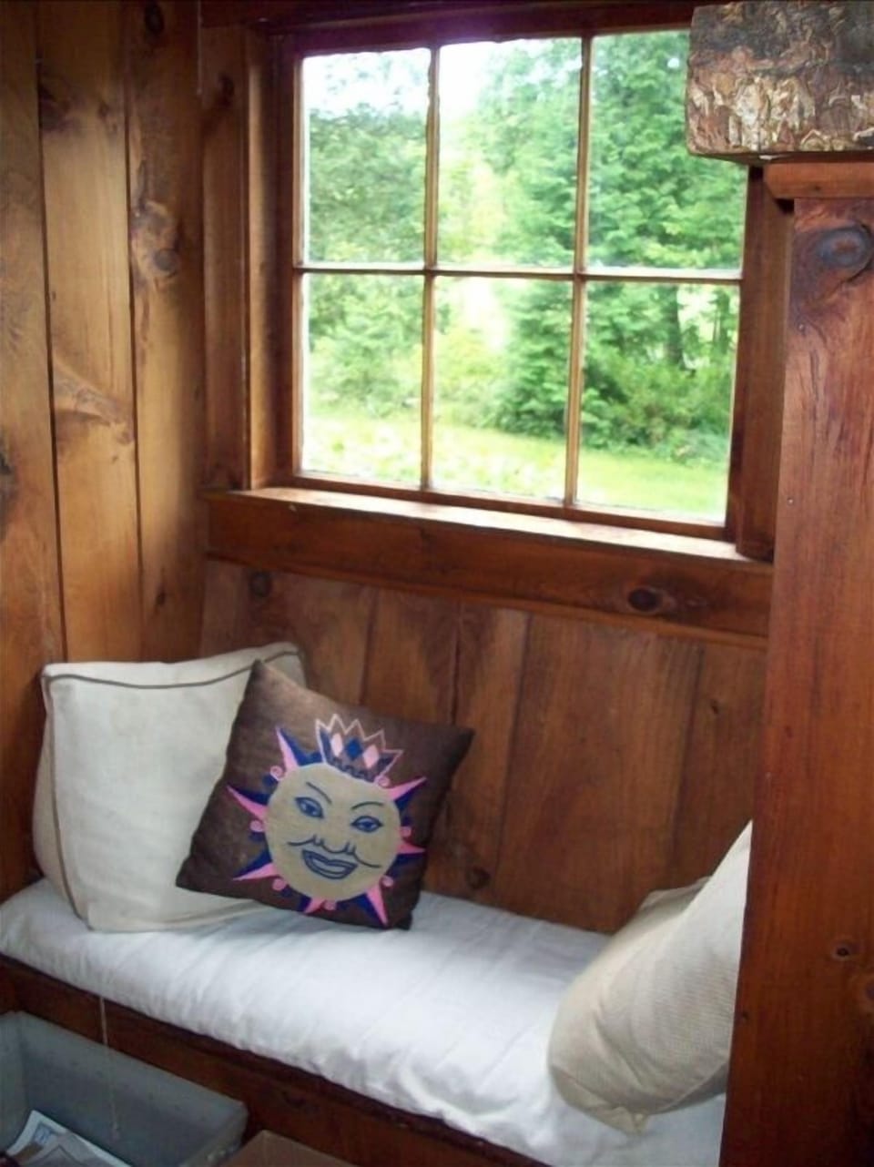 A comfortable, quiet reading spot on either side of the fireplace...