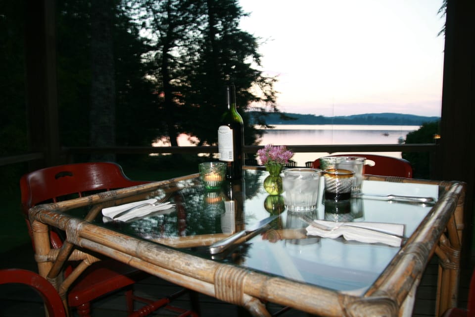 Great evening dining on the front porch