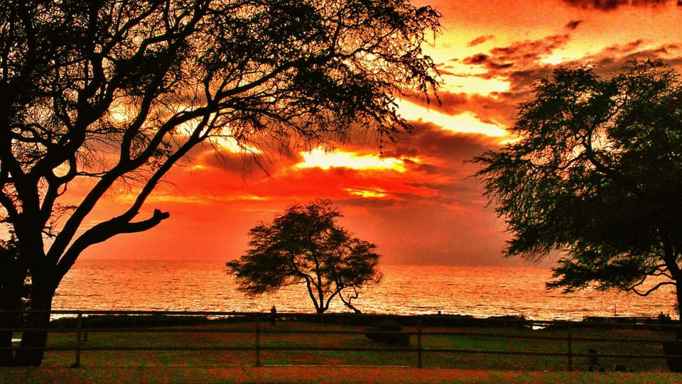 Beautiful sunsets right across the street.