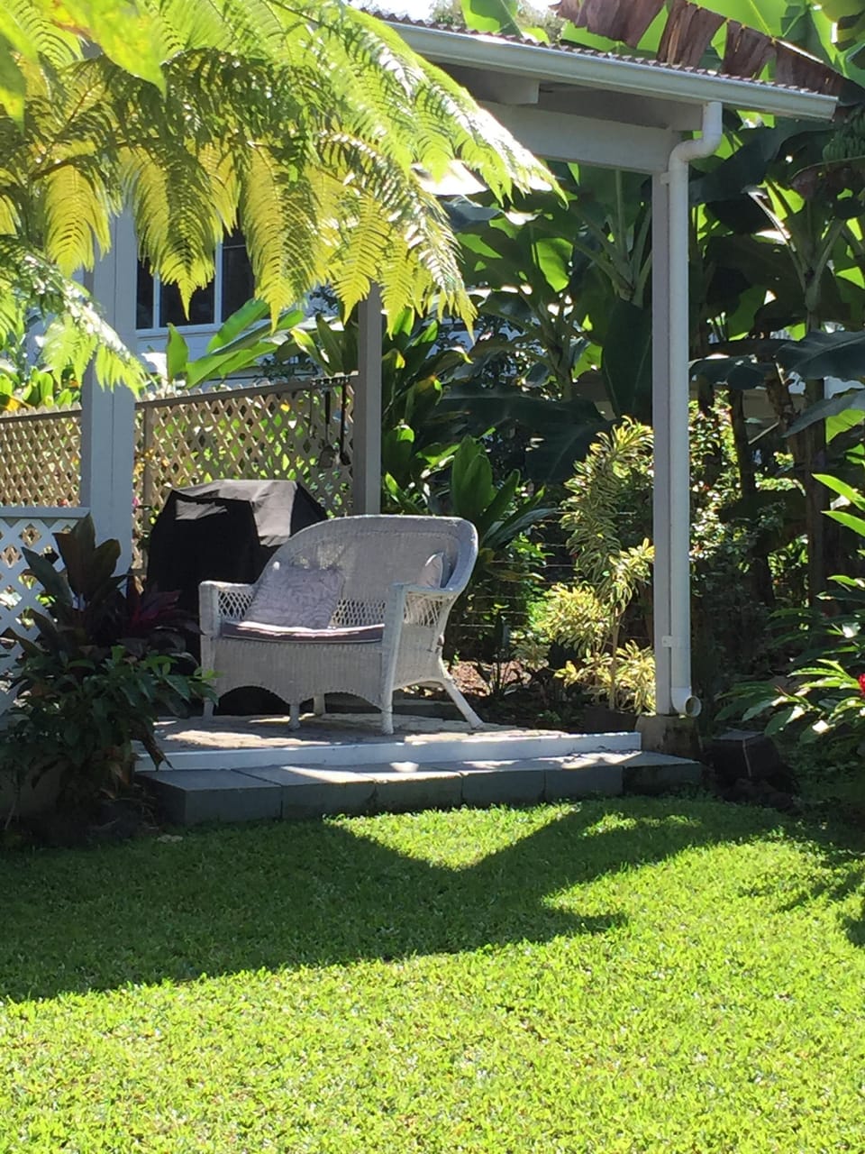 Studio patio with bbq grill