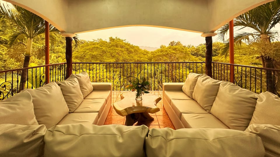 Large living space balcony