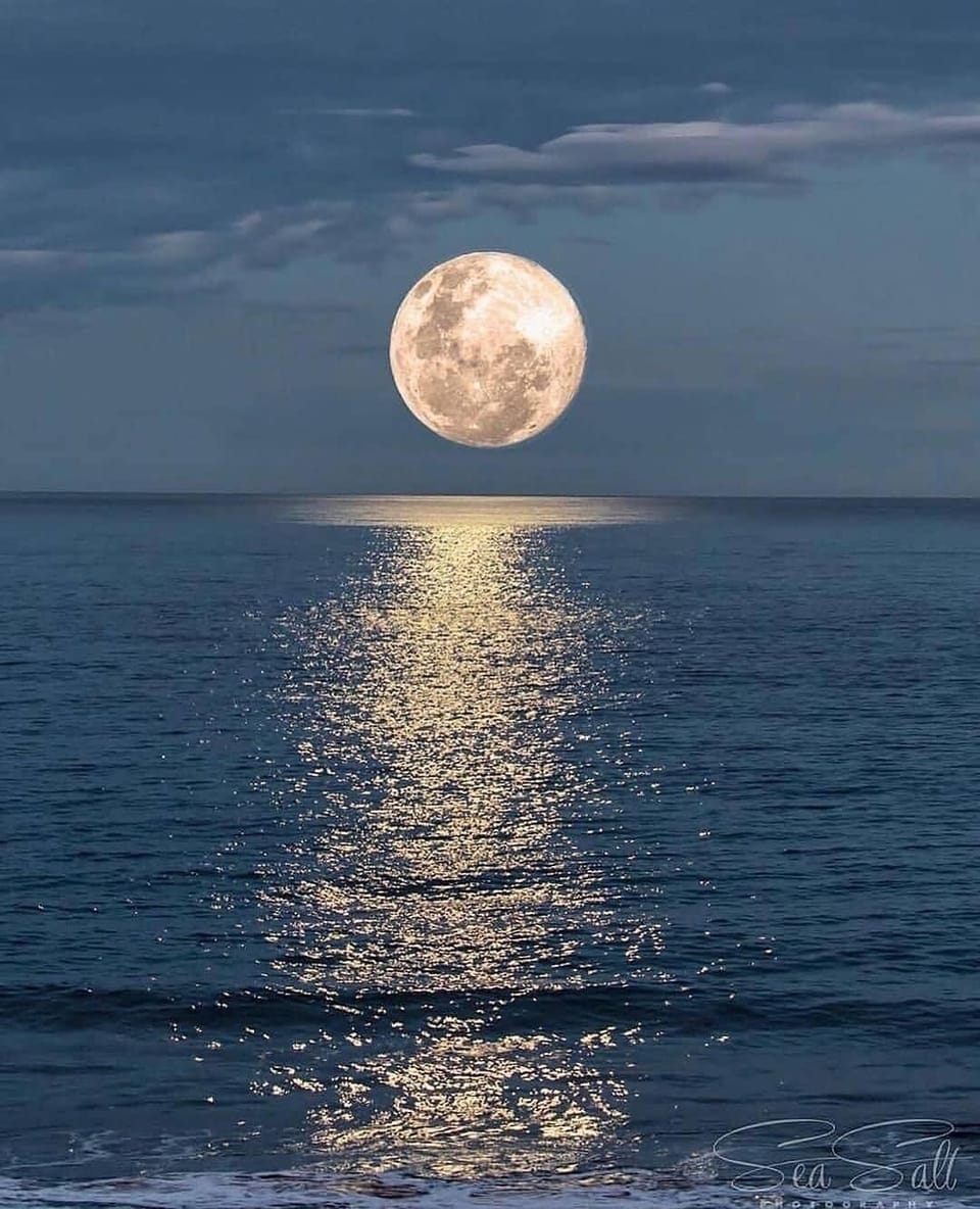 Full moon view from our deck.