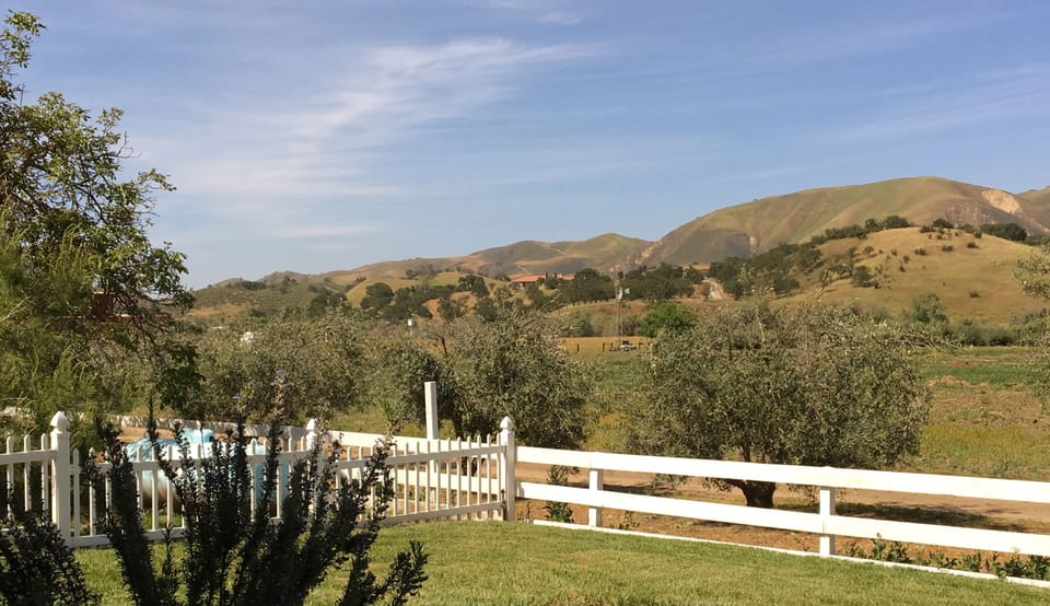 Panoramic view from the back porch of The Tumbleweed Hotel.