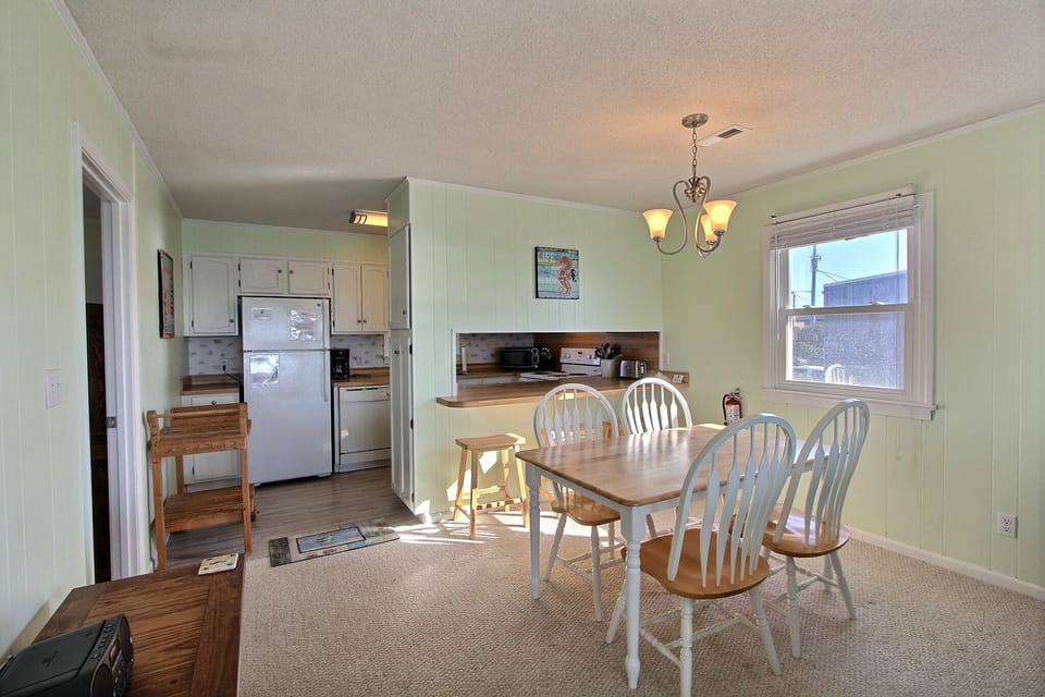 Dining area and kitchen