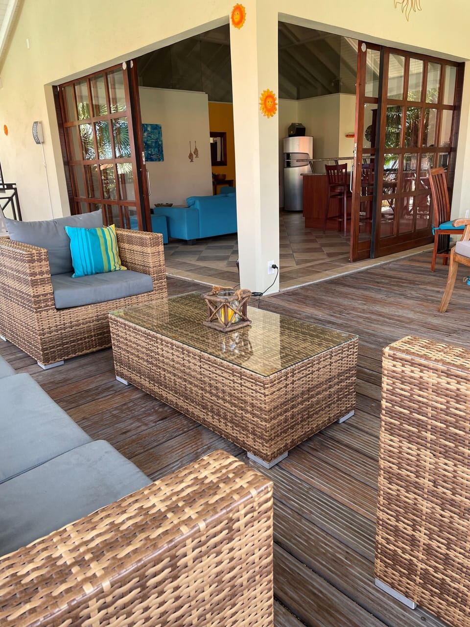 Open sliding doors to let the breeze in