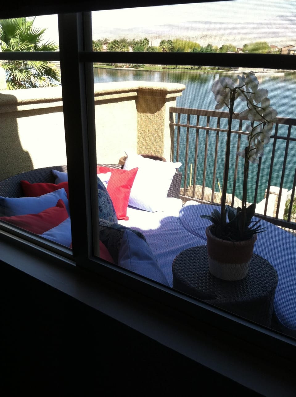 View of balcony from Master suite
