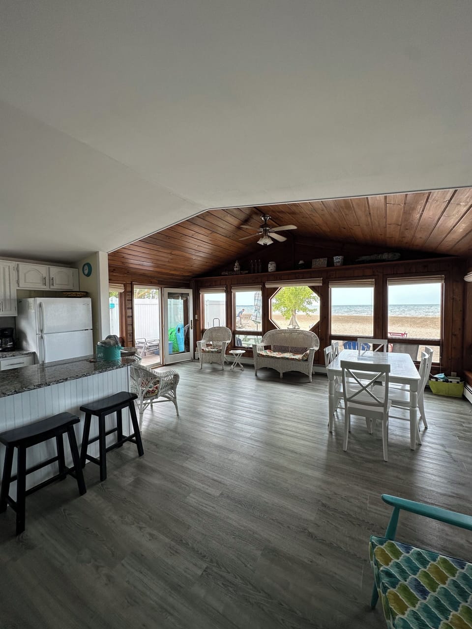 Kitchen, dining & sunroom