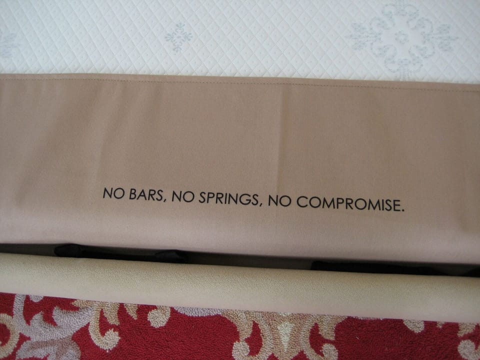 What is promised about the foldout bed.