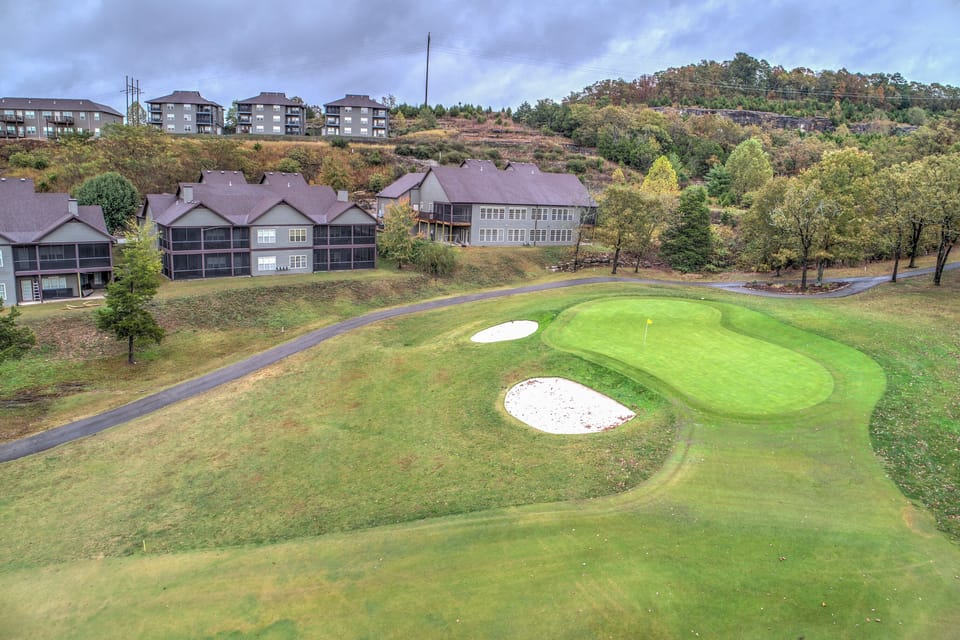 Drone photo looking over #13 toward the back of our home - beautiful views!