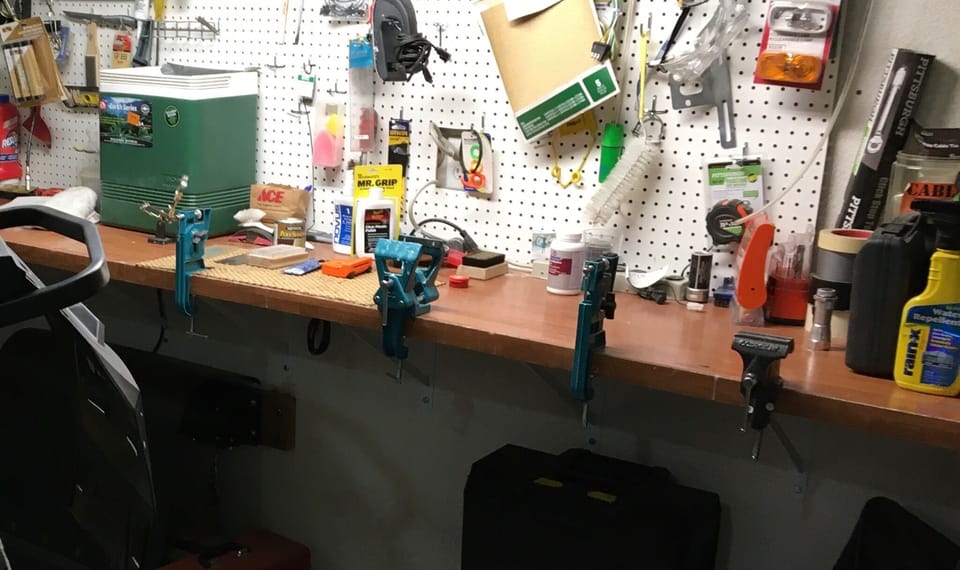 Fully setup ski workbench, for the purists to wax and sharpen their equipment.