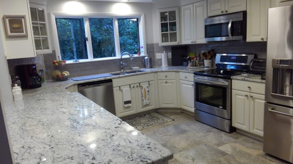 Fully-stocked kitchen.