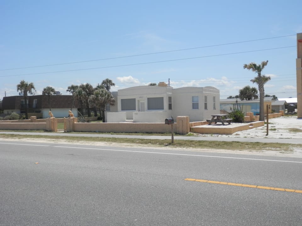 Exterior of south-western style house on large corner lot