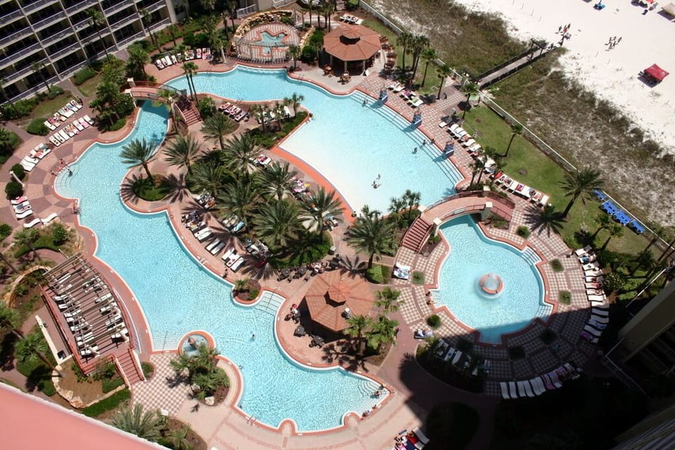 View of the 14,000 sq. ft. pool