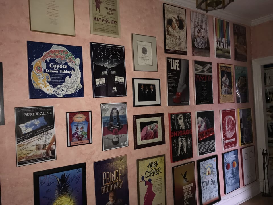 Entryway foyer with Broadway memorabilia