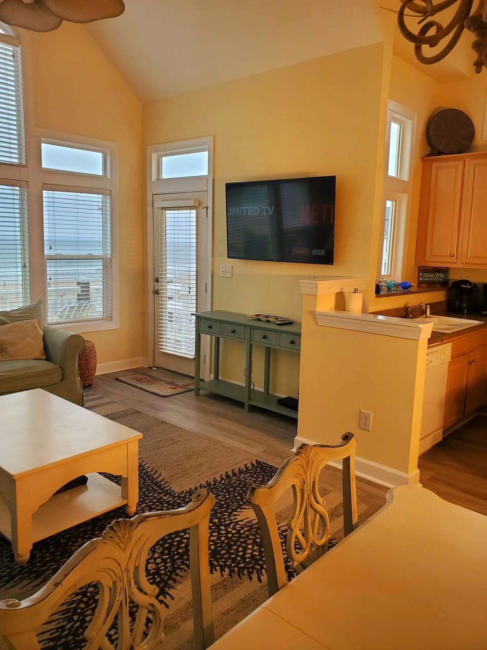 Updated 2nd floor living room, bigger wifi enabled TV
